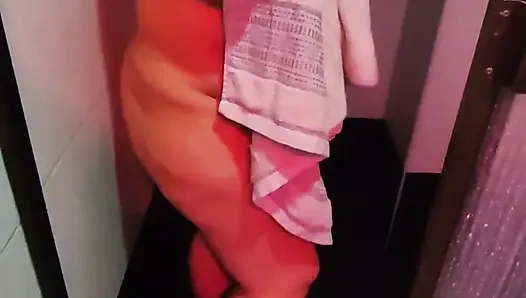 Shower of a mature Venezuelan woman