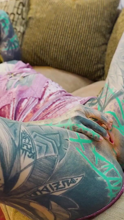Dreadlocked Inked Girl Anal Cowgirl | Clip 1