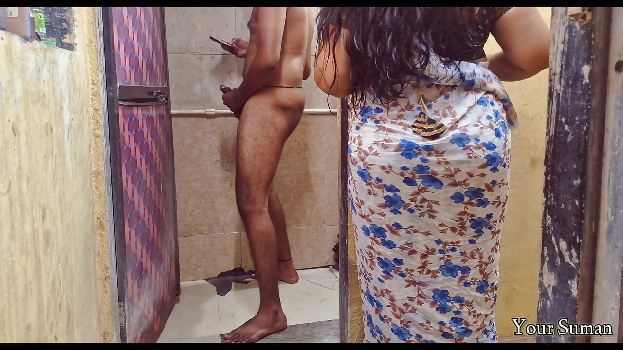 POV Indian Stepmom caught in bathroom and having horny feeling in the pussy