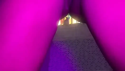 Hot petite teen front view camera scene