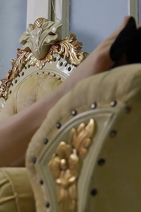 Slow Teasing & Denial - Sheer Nylons, Soles Close-up and Controlled Footplay