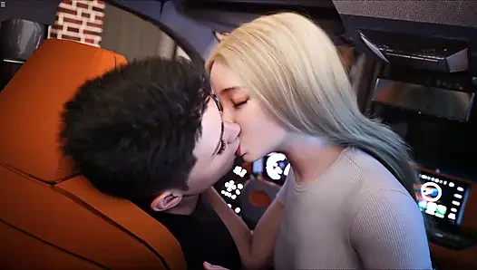 Stiefmutter liebt es, schwanz im auto zu lutschen und bekommt gesichtsbesamung