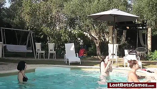 The Strip volleyball loser faces a sensual outdoor challenge