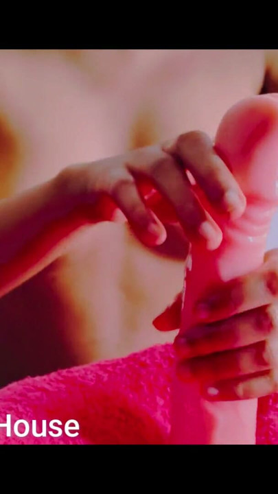 Huge dildo handjob by indian girl, jerk off instruction | Clip 1