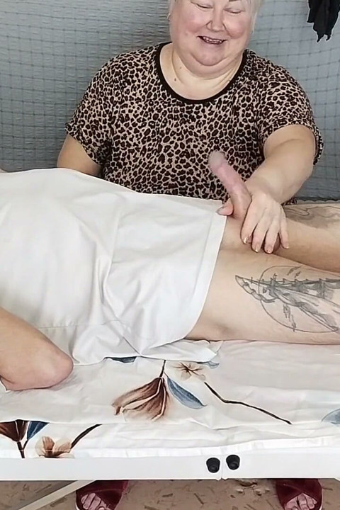 Girlfriend Sucks and Jerks off My Dick on the Massage Table and Swallows Cum