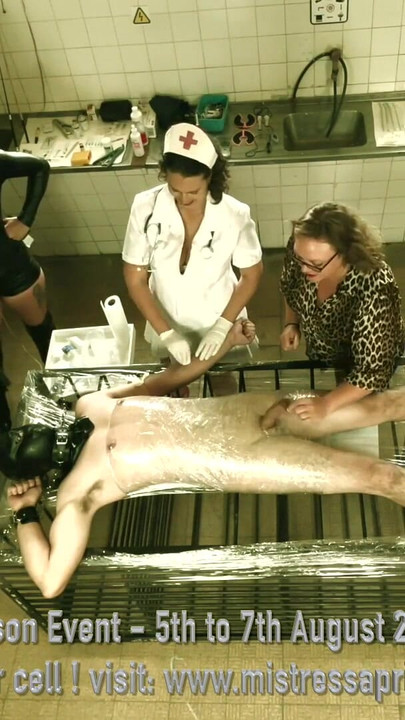 Unforgettable moment from "Dominatrix Mistress April - Military Bunker Prison drill event"