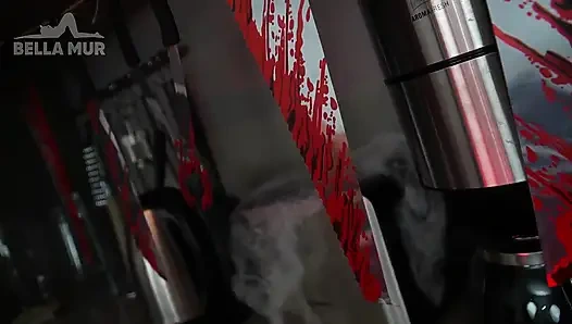 Das heißeste kätzchen auf halloween-party