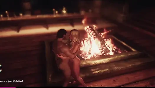 Skyrim OSEX 3some  Wizard Sex