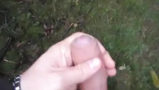 Lovely euro babe blowing dick outdoors before banging in house