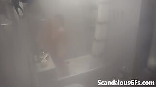 Un video humeante de mi ex caliente desnuda en una ducha de vapor de lujo