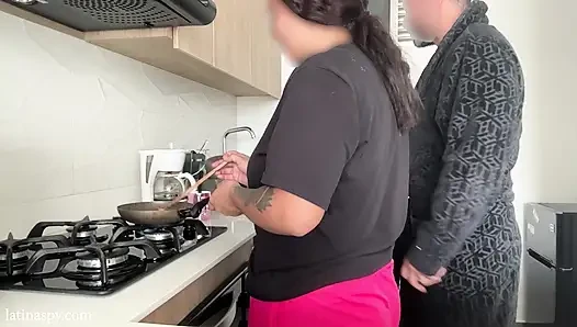 kitchen with latin titties part 2