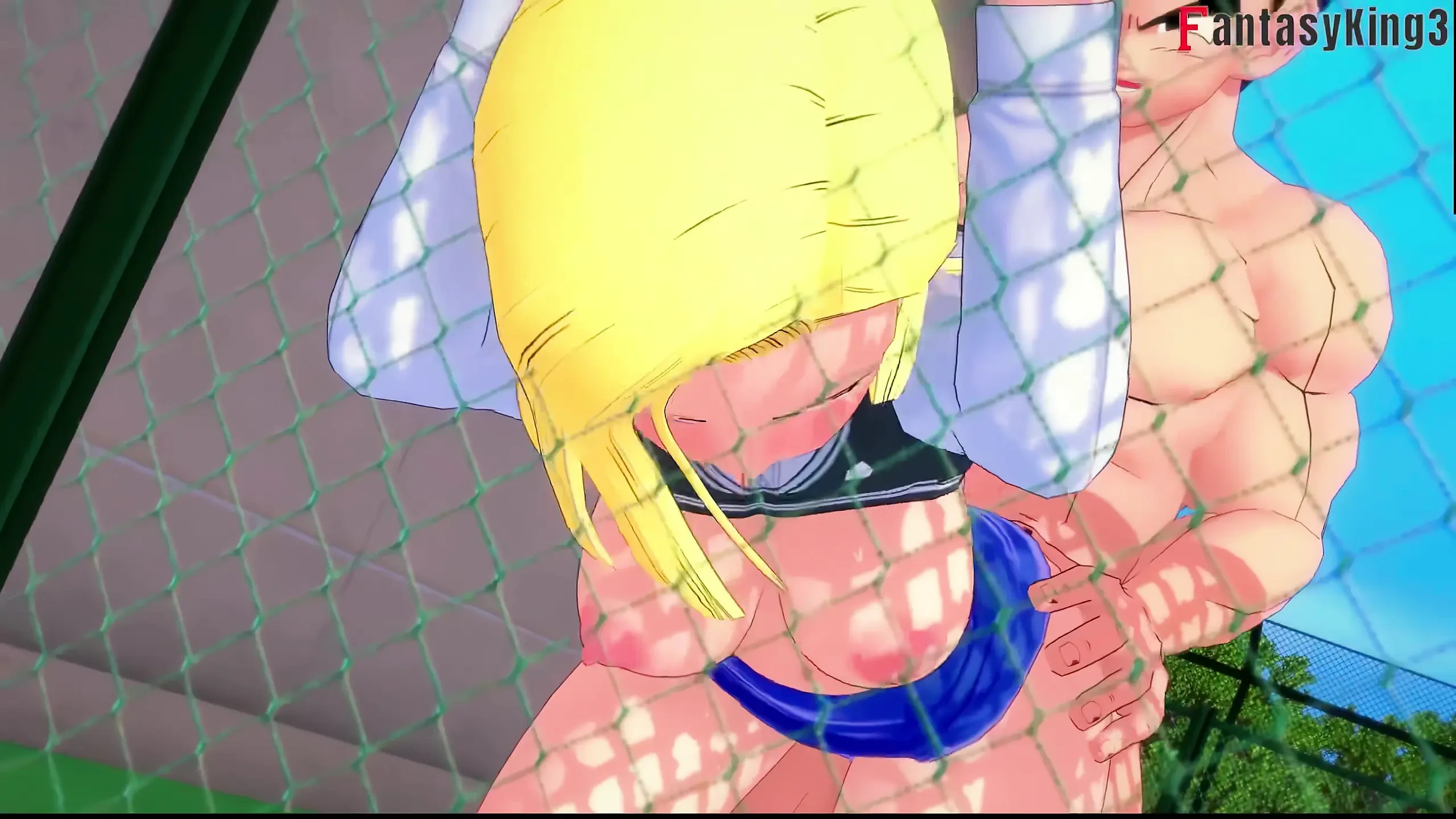 Android 18 喜欢 Videl 观看她操戈汉 - 龙球 Zex 系列