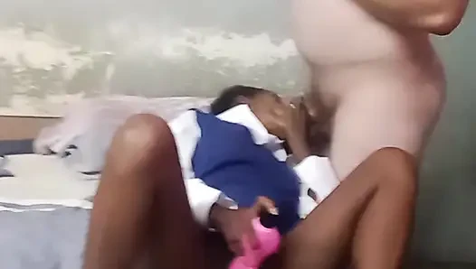 Hot 18 Year Old Fucks Vibrator and Sucks White Man