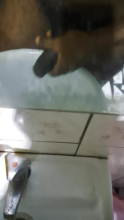 Bathroom sex porn star. African black long penis sex and ejacualtion sperms and masturbation. Romancing my long BBC cock long Er