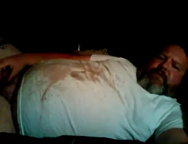 Daddy Bear PISSING on his belly