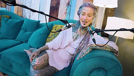 I talk about A - authentic - ASMR - Podcast - Talking - tattoo girl model goth punk dreadlocks