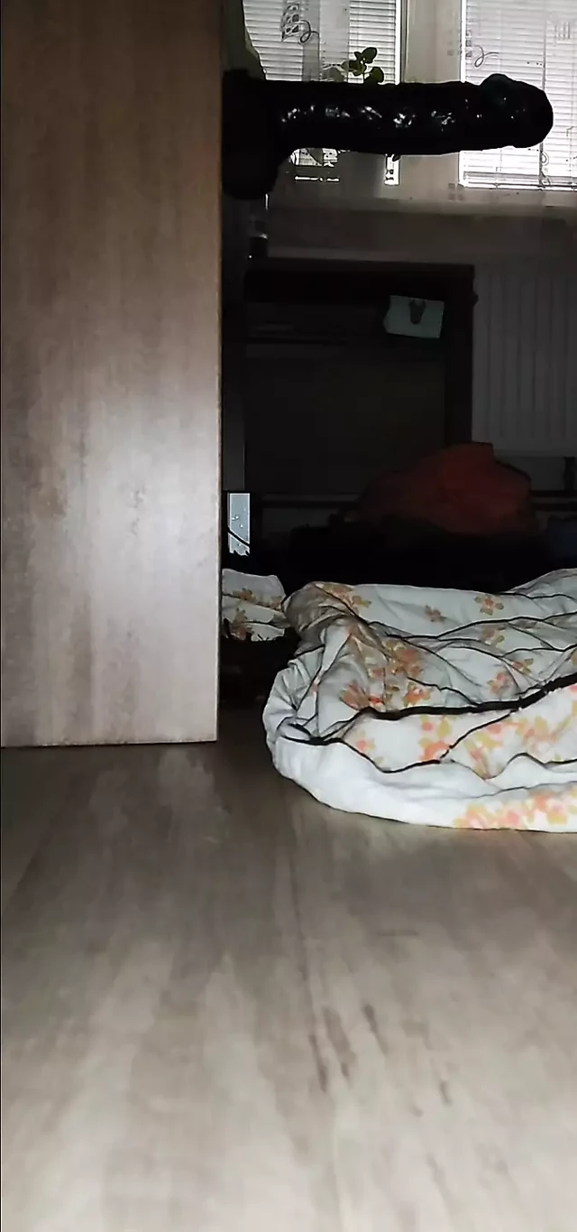 Riding an anal dildo