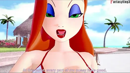 Jessica Rabbit dientot di kolam renang umum