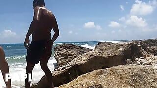 Athuel & Saul Fuck On The Beach While The Water Hits Them Giving Them Some Extra Excitement - PAPI