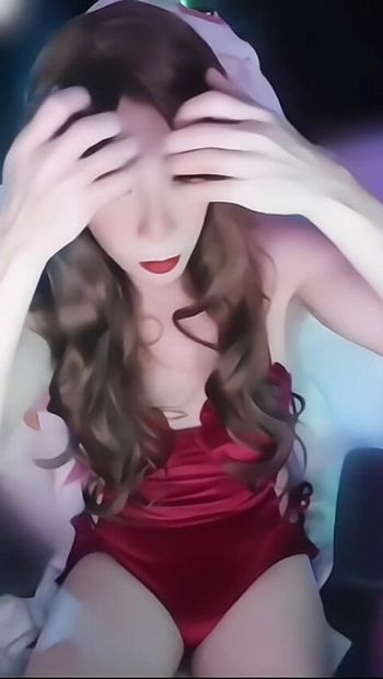 Live streaming in my red sexy swimsuit, makes me horny