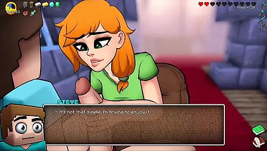 Hornycraft minecraft parodisi - alex steve'e zümrütler için şimdiye kadarki en iyi elle muameleyi yapıyor