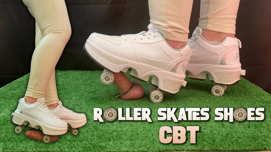 Roller Skates Shoes Cock Crush, CBT and Ballbusting with TamyStarly - Shoejob, Trampling