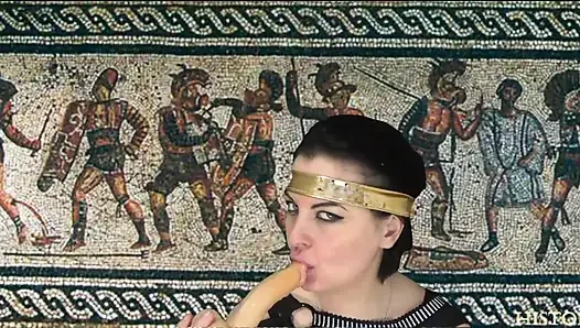 Gerçek Roma tanrıçası yarağını emiyor