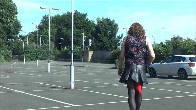 Alison Thighbootboy Another public flash - Leather and Heels