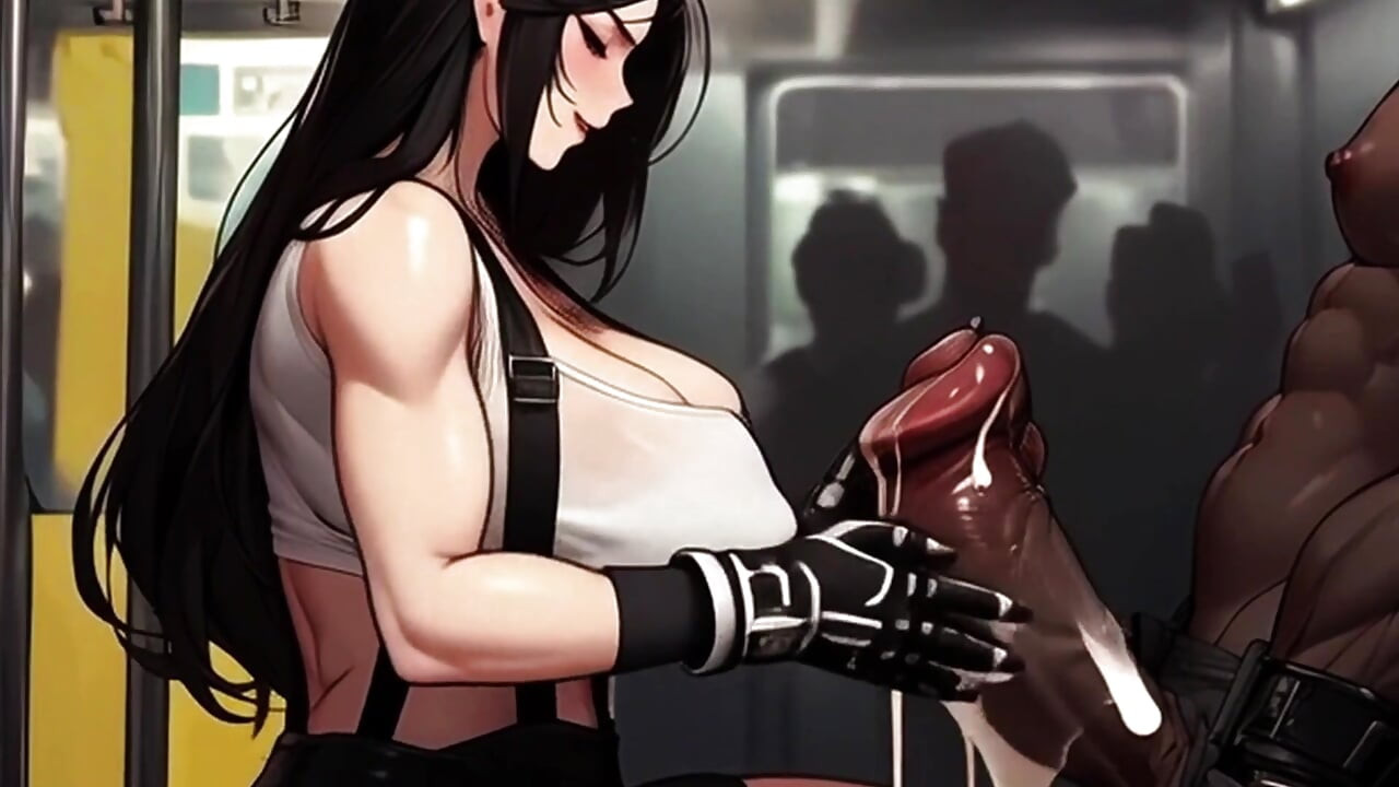 Tifa Gives Strangers Sneaky Handjobs On The Midgar Train