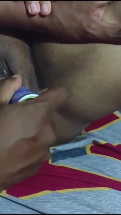 Satisfied by putting a bottle in his wife's vagina | Clip 2