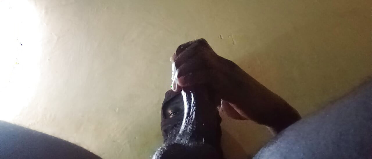 Stroking My Big Black Cock