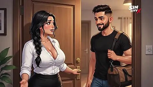 Priya si tante seksi digodain sama tukang pijat di kantor - pijat penuh