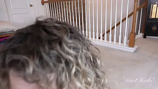 Auntjudys - Your Mature Step-stepmother Tia Gives You a Taboo Blowjob