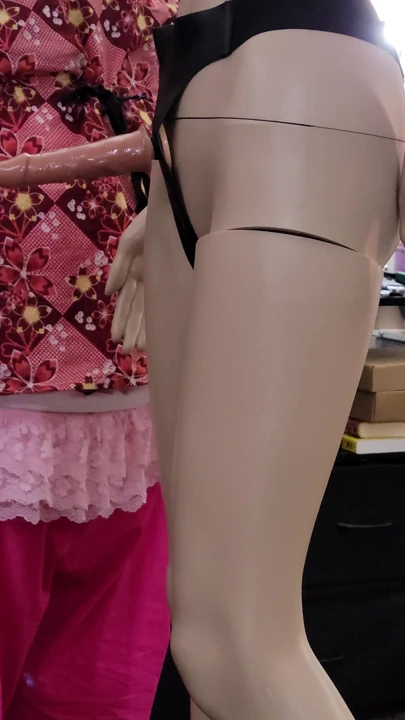 Molly is doing more cock worship with a Mannequin strapped with a dildo | Clip 2
