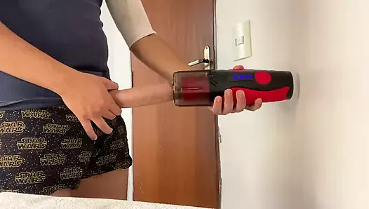 I Bought a Japanese Automatic Masturbator and Discovered That My Dick Didn't Fit Inside. Feat Cum!