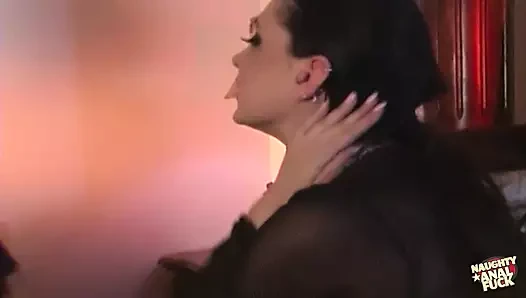 After a really passionate sex with this big titted slut he came on her face
