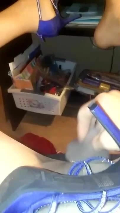 Pantyhose cock in high heels