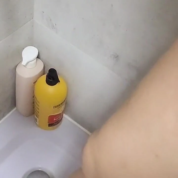Playing with Dildo After Work, Piss and Shower