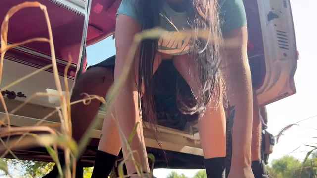 Stop Back Roading and Fuck Me - Outdoor Sex Almost Caught