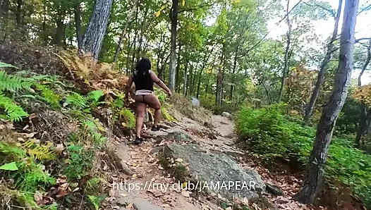 Hiking, short skirt