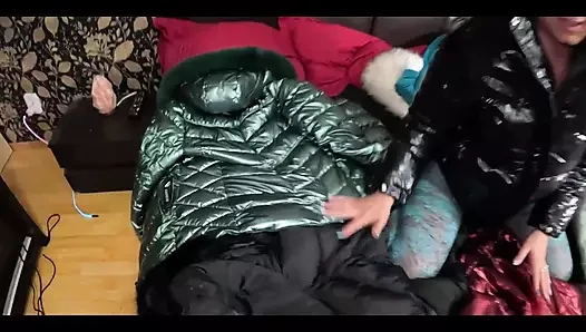 Jacket porn video – Several Shiny Down-jackets Used for Fucking and Masturbating 267