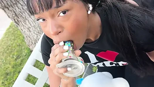 Dildo Sucking & Fucking Anal Squirt