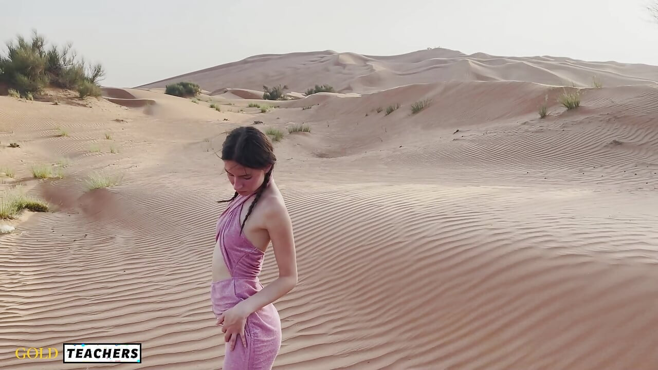 Hot Risky Masturbation in Arabian Desert