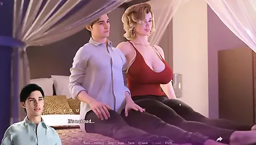 Stepmom Showing Her Boobs Cleavage And She Gets Massage