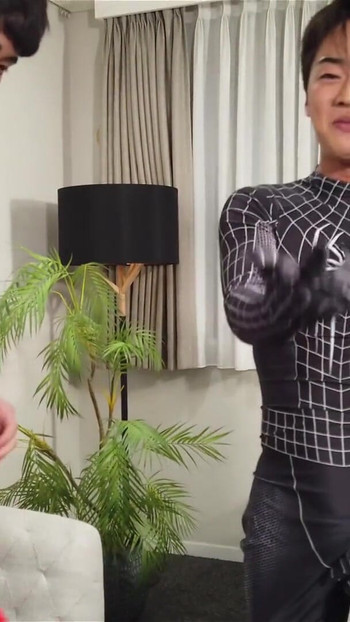 Memorable moment from "Spiderman X Superman Sexy Costume RolePlay"