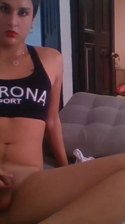 Unforgettable moment from "Cute effeminate femboy shemale seduces by dancing with her fat ass and masturbates her small"