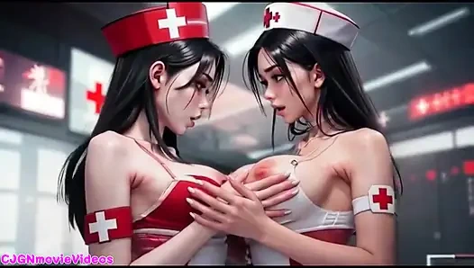 Demon queen ask for two girls kiss (Ai animation)