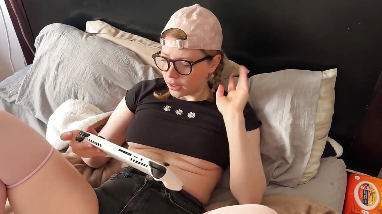 Egirl Step Sis Helps Her Shy Step Bro to Relax Rough Facesitting, Handjob and Facefuck