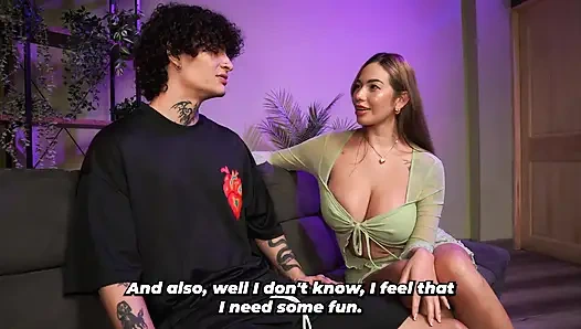 Busty MILF ends up having sex with her son's best friend when they're alone at home