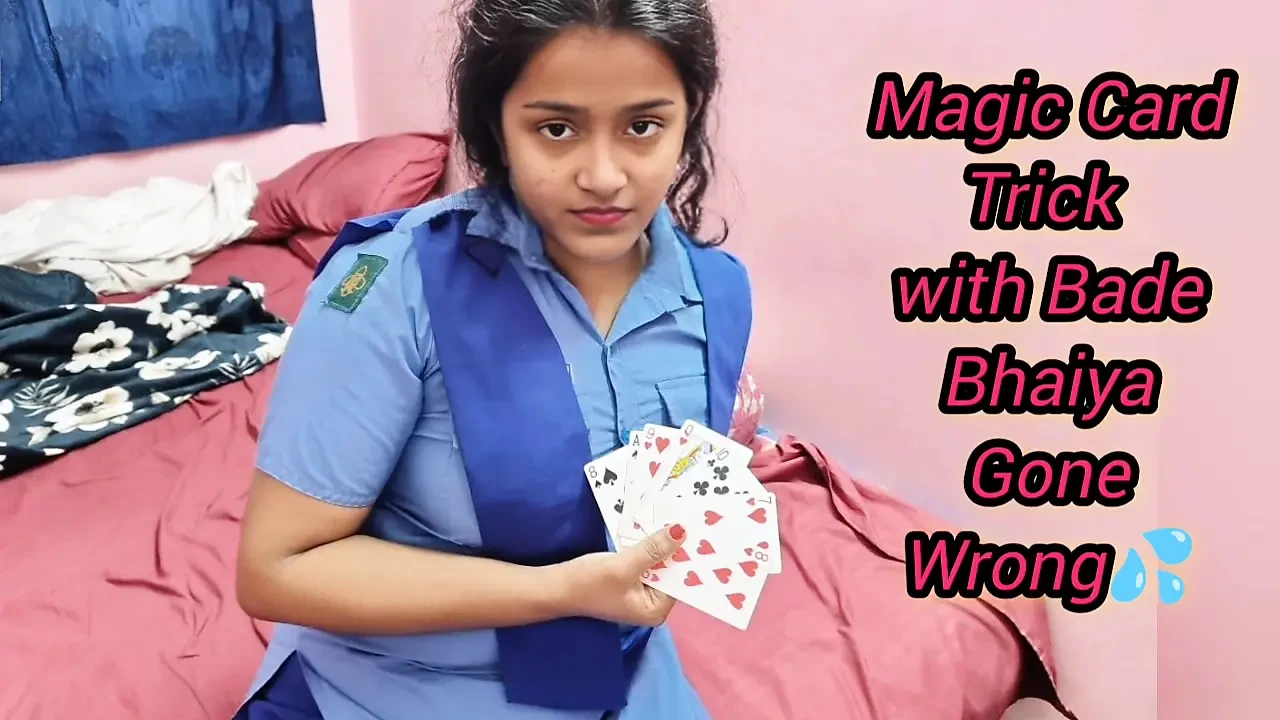 Let me show you a magic trick step brother - Indian desi sex with stepsister in village school uniform